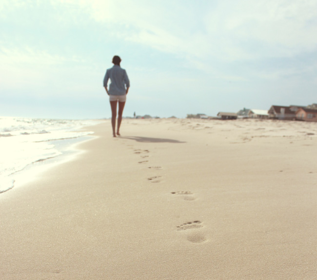 Frau am Strand